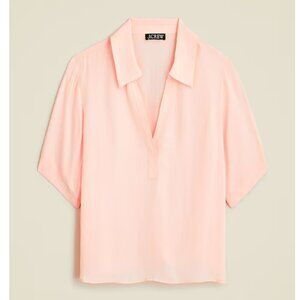 NWT J.Crew Bungalow Popover Top in Crepe de Chine - Size Small